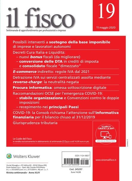 il fisco – 11 Maggio 2020 Cover