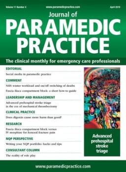 Journal of Paramedic Practice – April 2019