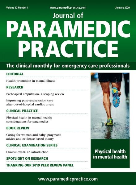 Journal of Paramedic Practice – January 2020 Cover