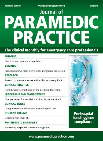 Journal of Paramedic Practice – June 2018 Cover