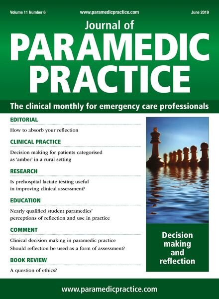 Journal of Paramedic Practice – June 2019 Cover