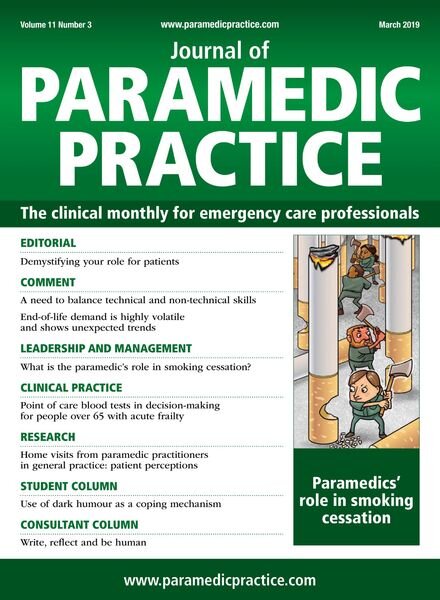 Journal of Paramedic Practice – March 2019 Cover