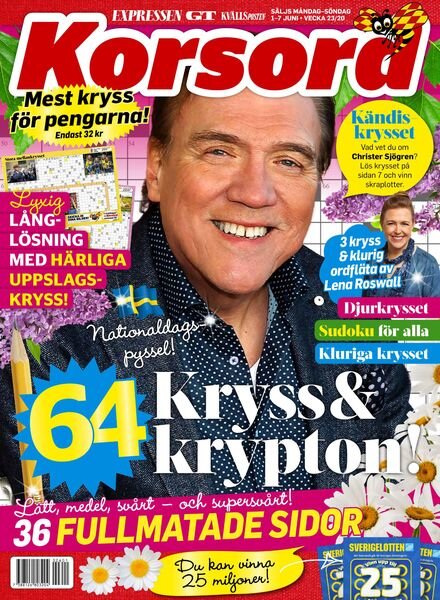 Korsord – 01 juni 2020 Cover