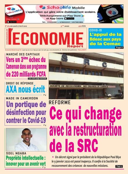 L’Economie International – 27 avril 2020 Cover