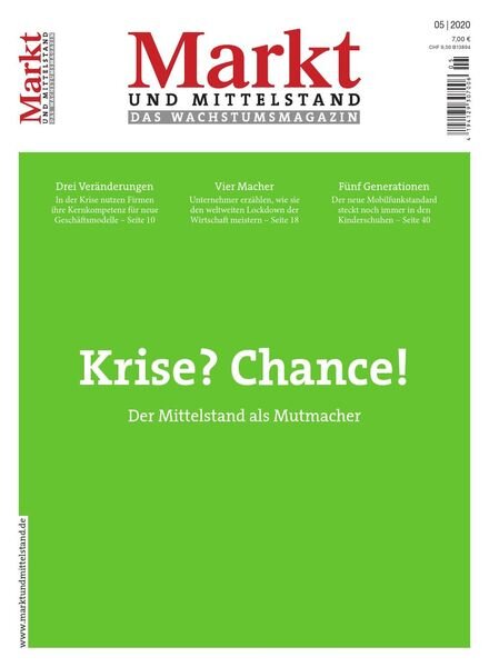 Markt und Mittelstand – Mai 2020 Cover