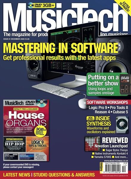 MusicTech – December 2009 Cover