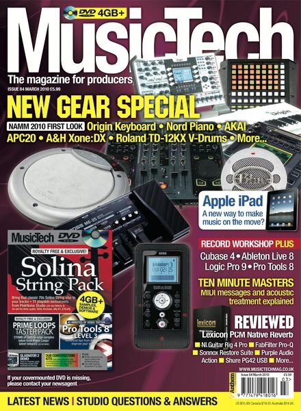 MusicTech – March 2010 Cover