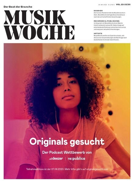 MusikWoche – 25 Mai 2020 Cover