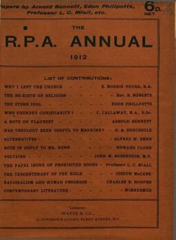 New Humanist – The R.P.A Annual, 1912