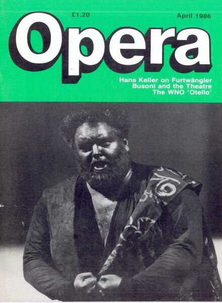 Opera – April 1986 Cover