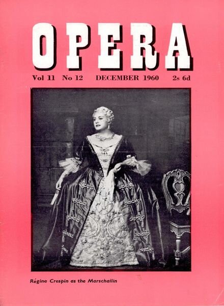 Opera – December 1960 Cover