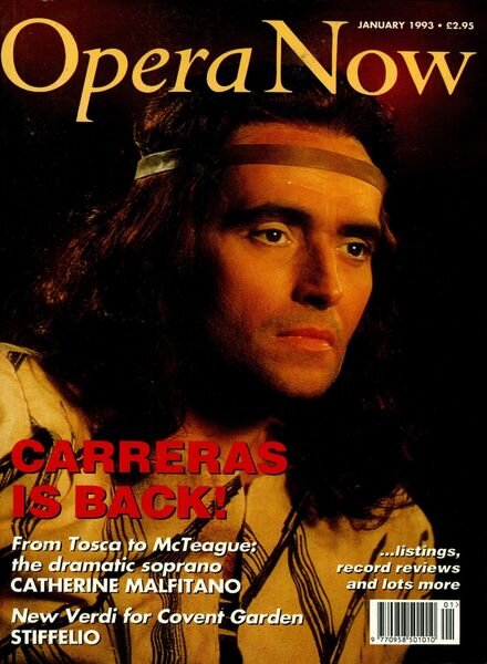 Opera Now – January 1993 Cover