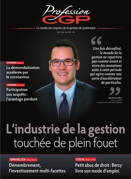 Profession CGP – avril 2020 Cover
