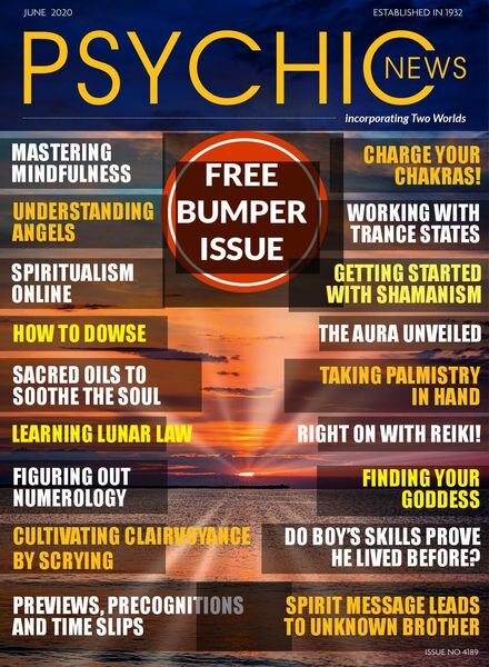 Psychic News – Issue 4189 – June 2020 Cover