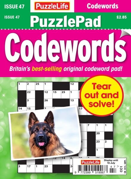 PuzzleLife PuzzlePad Codewords – 18 June 2020 Cover