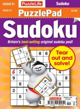 PuzzleLife PuzzlePad Sudoku – Issue 51 – May 2020