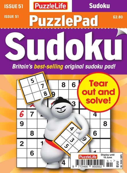 PuzzleLife PuzzlePad Sudoku – Issue 51 – May 2020 Cover
