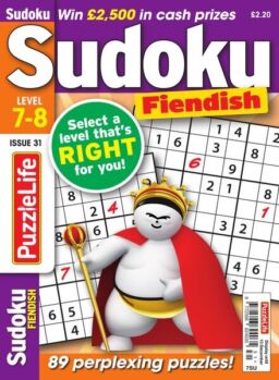 PuzzleLife Sudoku Fiendish – Issue 31 – November 2018