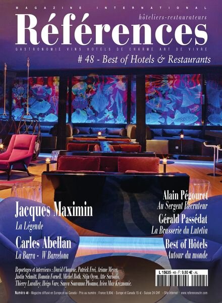 References Hoteliers Restaurateurs – N 48 2019 Cover
