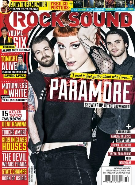 Rock Sound Magazine – October 2013 Cover