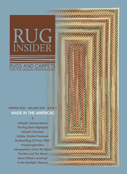 Rug Insider Magazine – Winter 2020 Cover