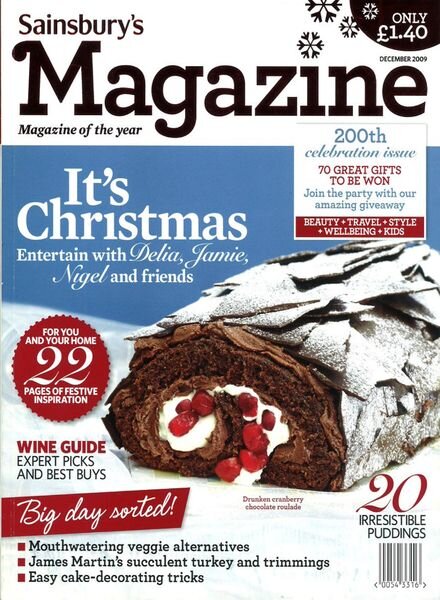 Sainsbury’s Magazine – December 2009 Cover
