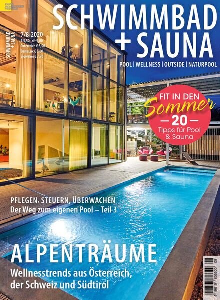 Schwimmbad + Sauna – Juli-August 2020 Cover