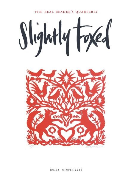 Slightly Foxed – Winter 2016 Cover