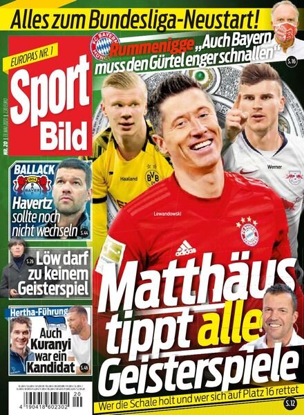 Sport Bild – 13 Mai 2020 Cover