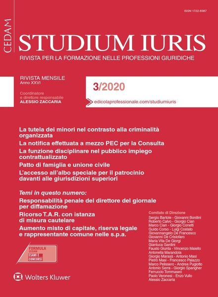 Studium Iuris – Marzo 2020 Cover