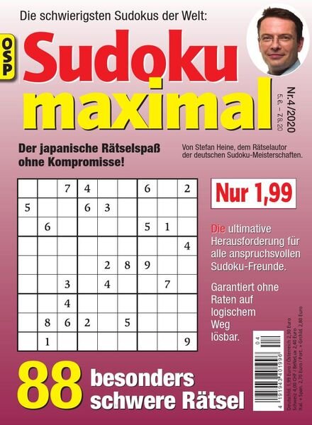 Sudoku Maximal – Nr.4 2020 Cover