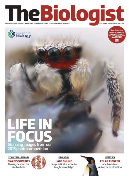 The Biologist – December 2013- January 2014 Cover