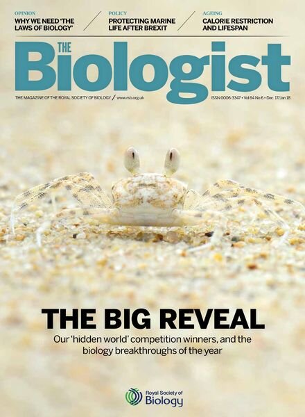 The Biologist – December 2017- January 2018 Cover