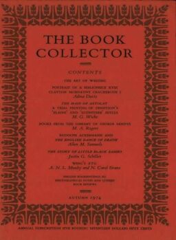 The Book Collector – Autumn, 1974