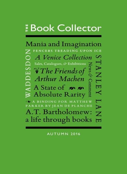 The Book Collector – Autumn 2016 Cover