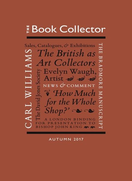 The Book Collector – Autumn, 2017 Cover