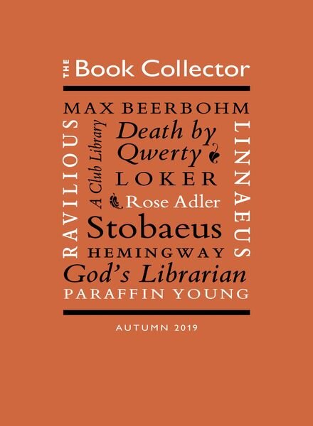 The Book Collector – Autumn 2019 Cover