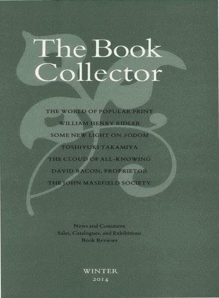 The Book Collector – Winter 2014 Cover