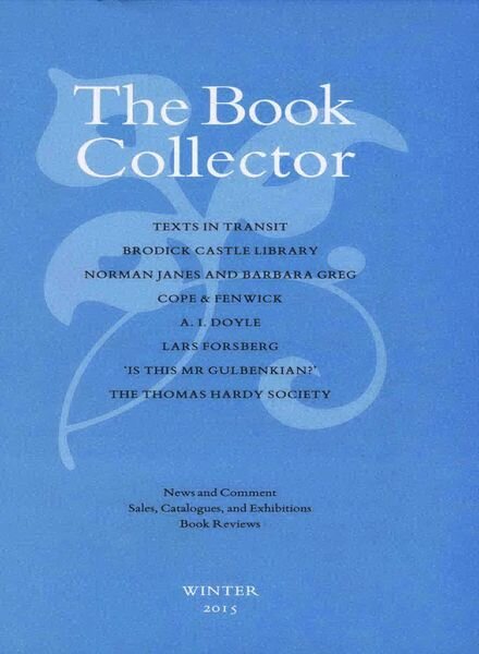 The Book Collector – Winter 2015 Cover