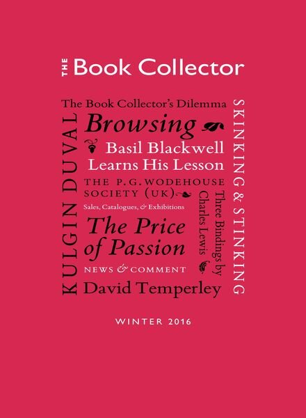 The Book Collector – Winter, 2016 Cover