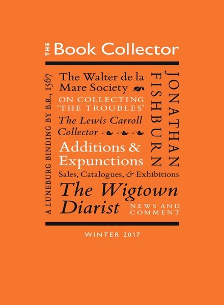 The Book Collector – Winter, 2017 Cover