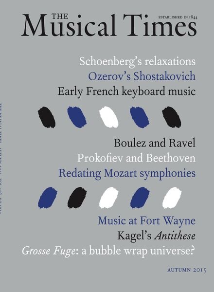 The Musical Times – Autumn 2015 Cover