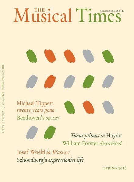 The Musical Times – Spring 2018 Cover