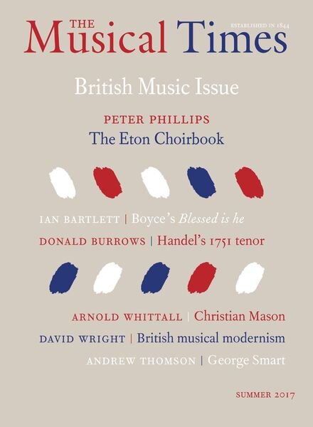The Musical Times – Summer 2017 Cover