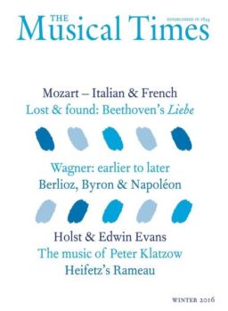 The Musical Times – Winter 2016