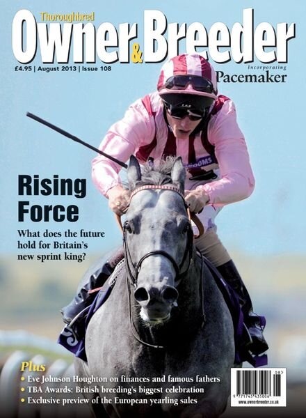 Thoroughbred Owner Breeder – Issue 108 – August 2013 Cover