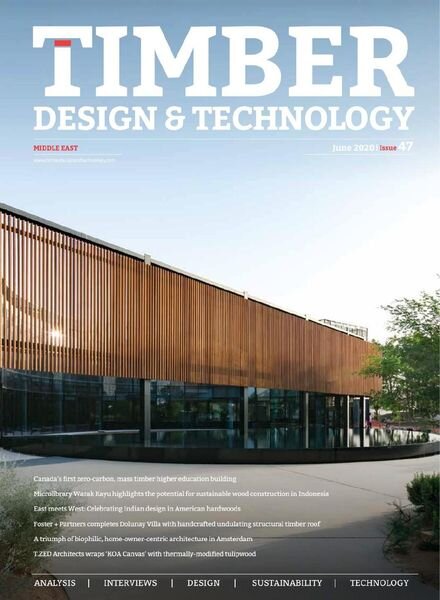 Timber Design & Technology Middle East – June 2020 Cover