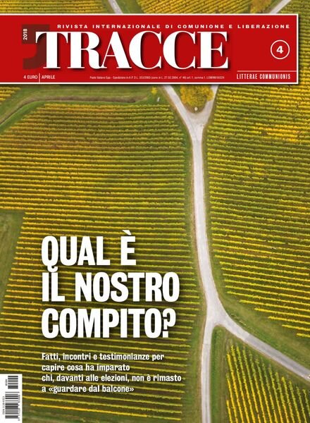 Tracce – Aprile 2018 Cover