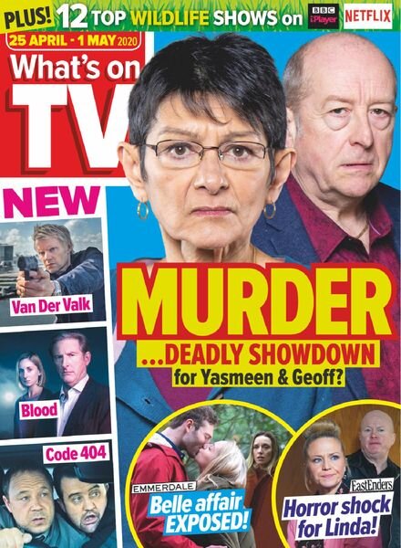 What’s on TV – 25 April 2020 Cover
