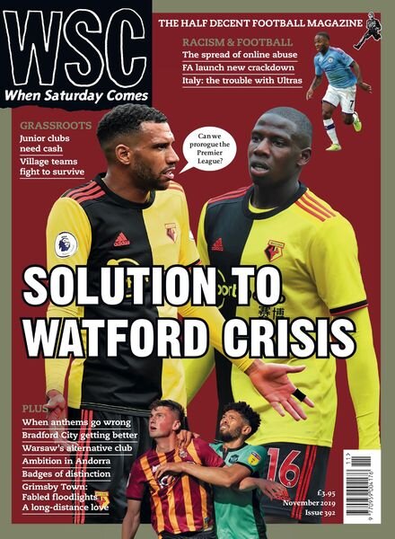 When Saturday Comes – November 2019 Cover